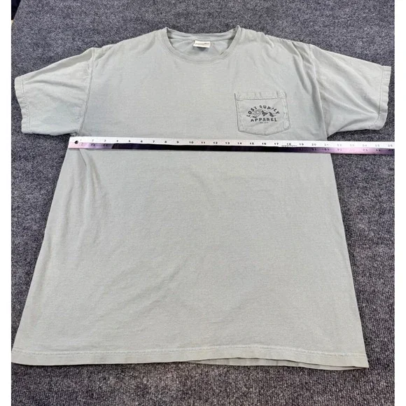 Lost Supply Apparel Mens Large Sage Green Graphic Pocket T-Shirt ComfortWash - Picture 2 of 6